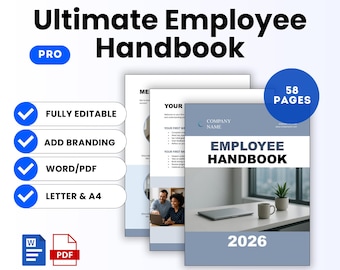 Ultimate Employee Handbook Template – Word & PDF, A4 + US Letter