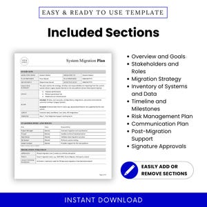 Simple System Migration Plan Template (word, PDF) | IT Migration Plan ...