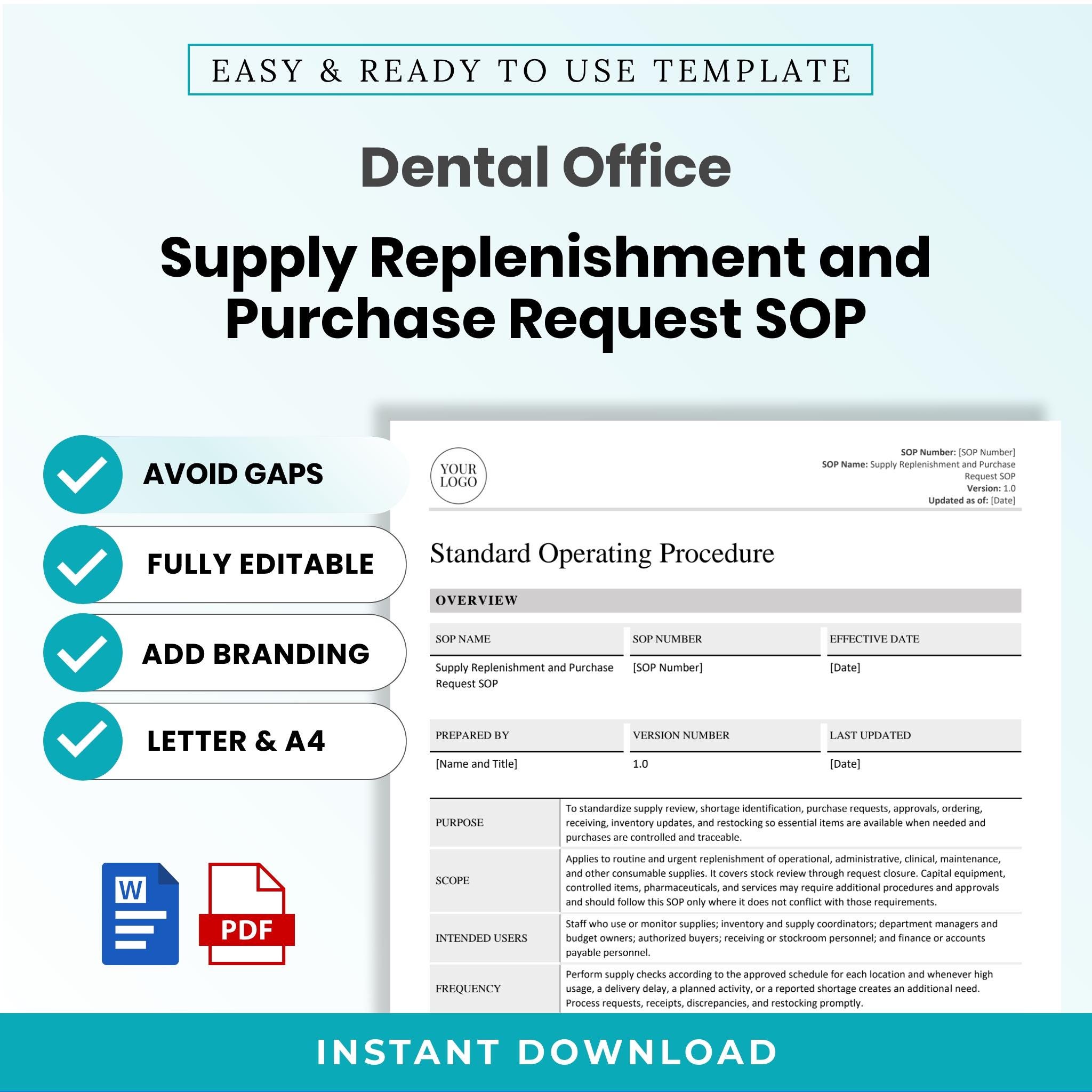 Office Supply Order Form - Etsy
