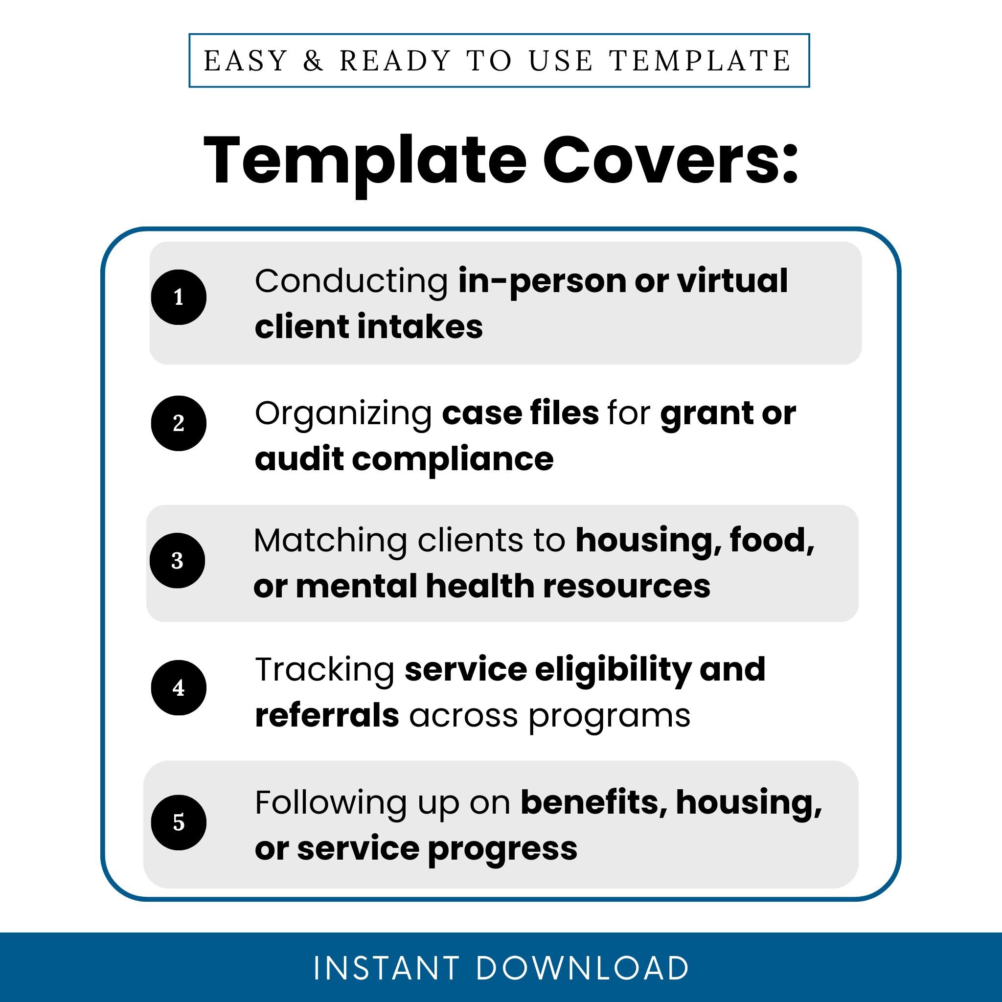 Nonprofit Client Intake Checklist Template – Word & PDF, A4 + US Letter ...