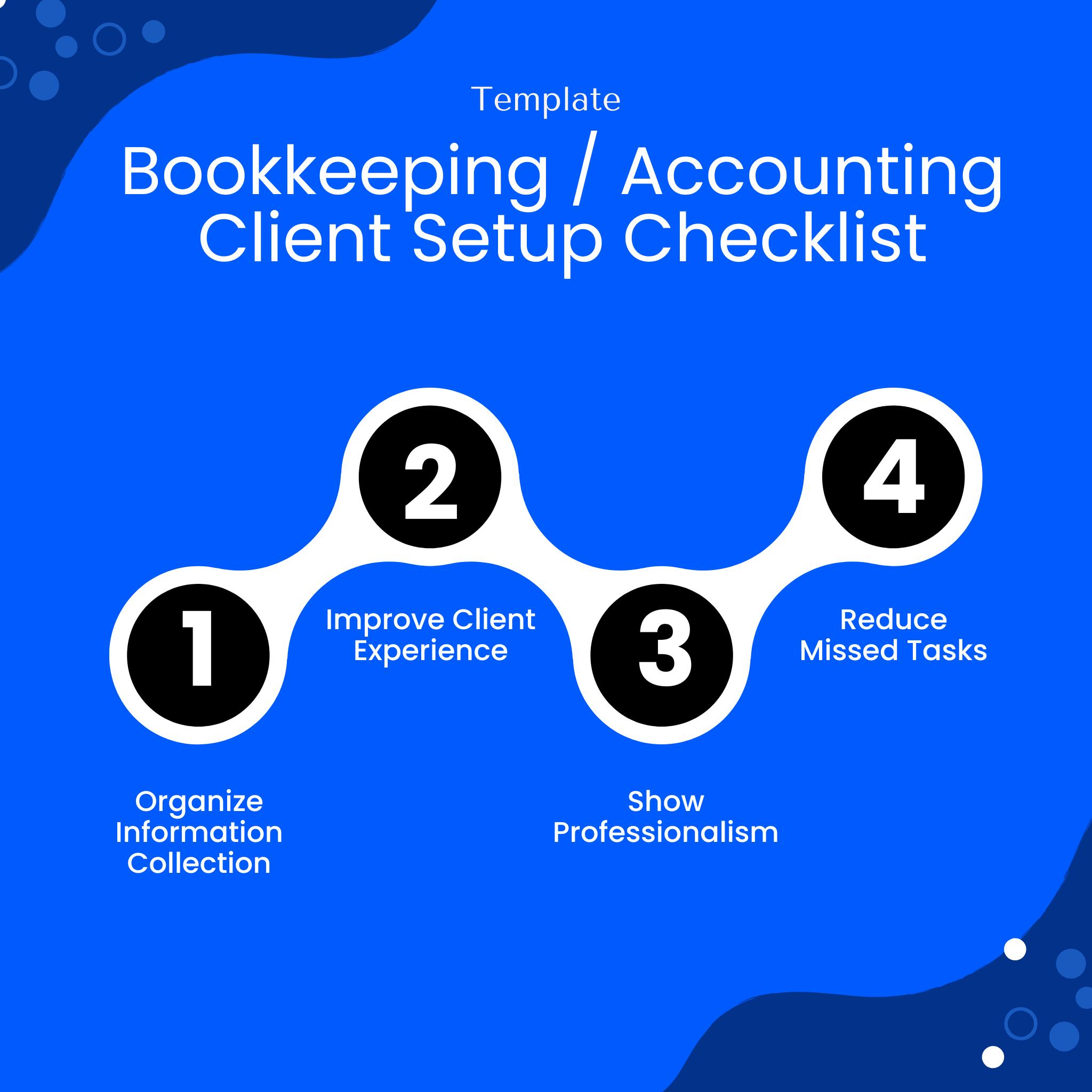 Account Set Up Check List Style Example Bookkeeping / Accounting Client Setup Checklist Template – Word & PDF ...