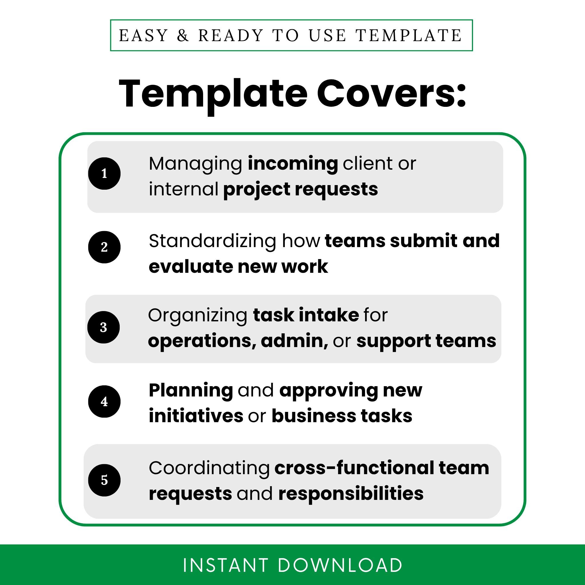 Simple Work Intake Form Template – Word & PDF, A4 + US Letter - Etsy
