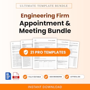 Engineering Firm Appointment and Meeting Templates Bundle – Word & PDF, A4 + US Letter