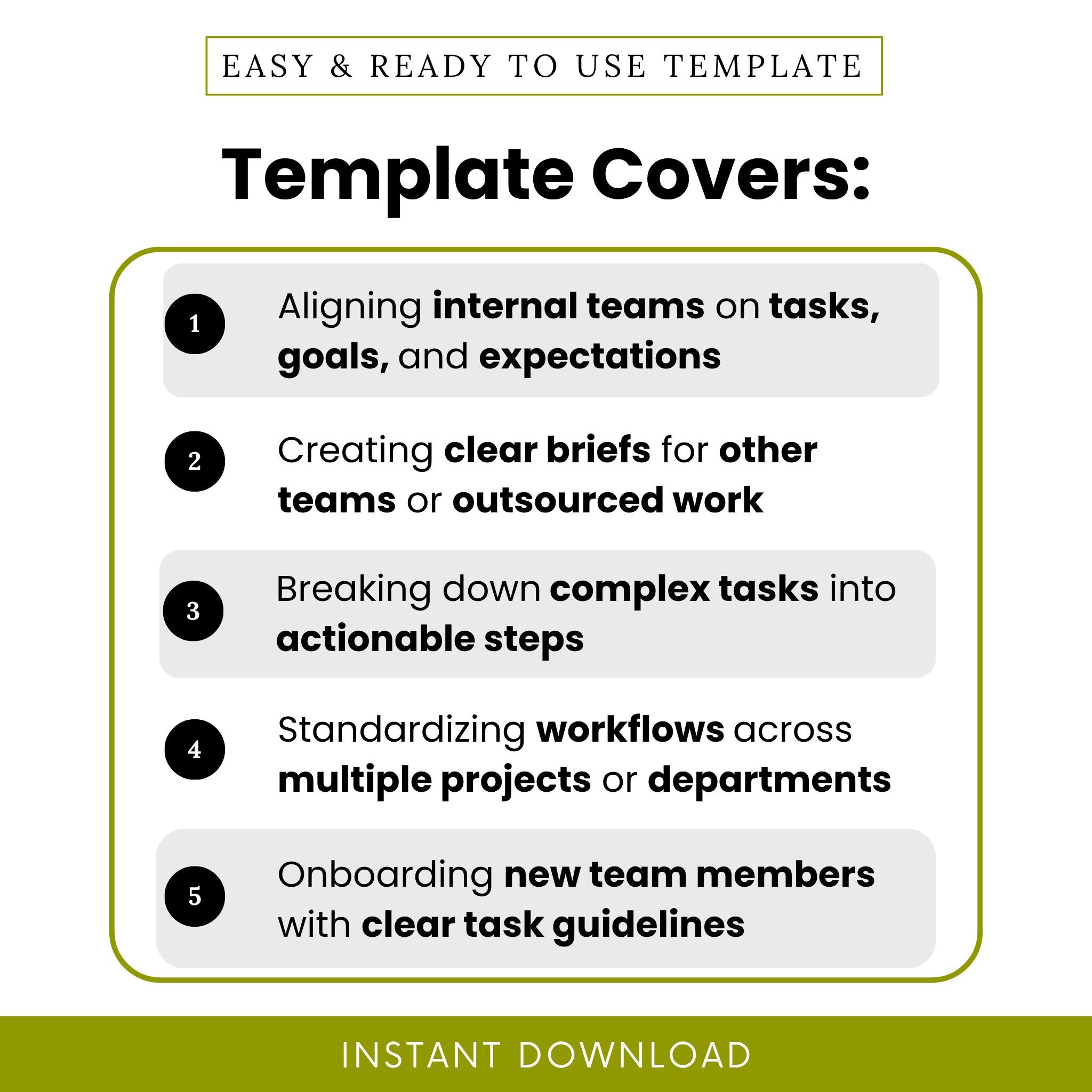 Task Brief Example Task Brief Template – Word & PDF, A4 + US Letter - Etsy