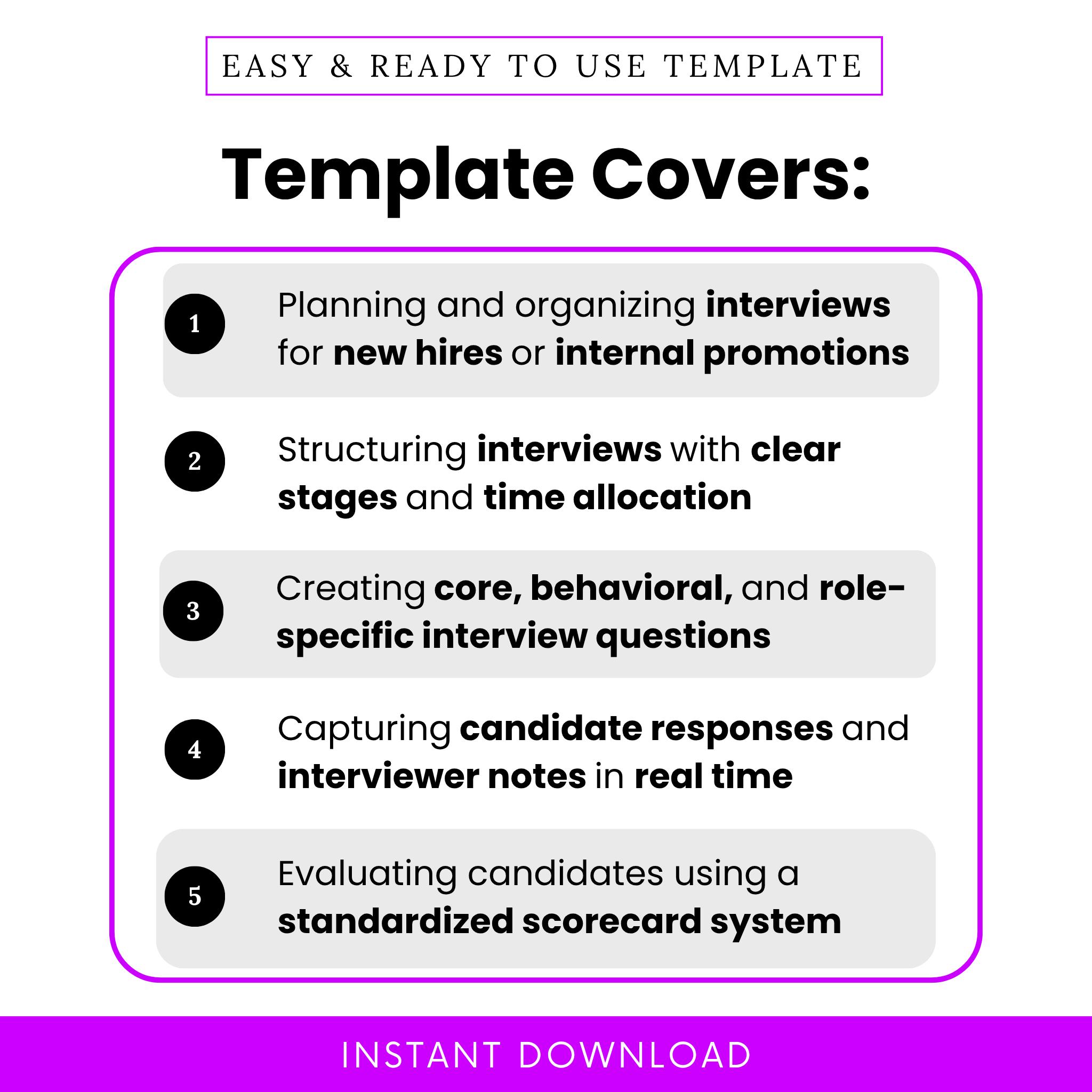 Interview Guide Template – Word & PDF, A4 + US Letter - Etsy Australia