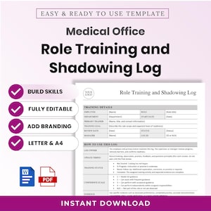 Puede incluir: Una plantilla digital para un registro de formación y observación en consultorio médico. El documento incluye secciones para detalles de formación, instrucciones de uso, estados de formación, escala de confianza y seguimiento.