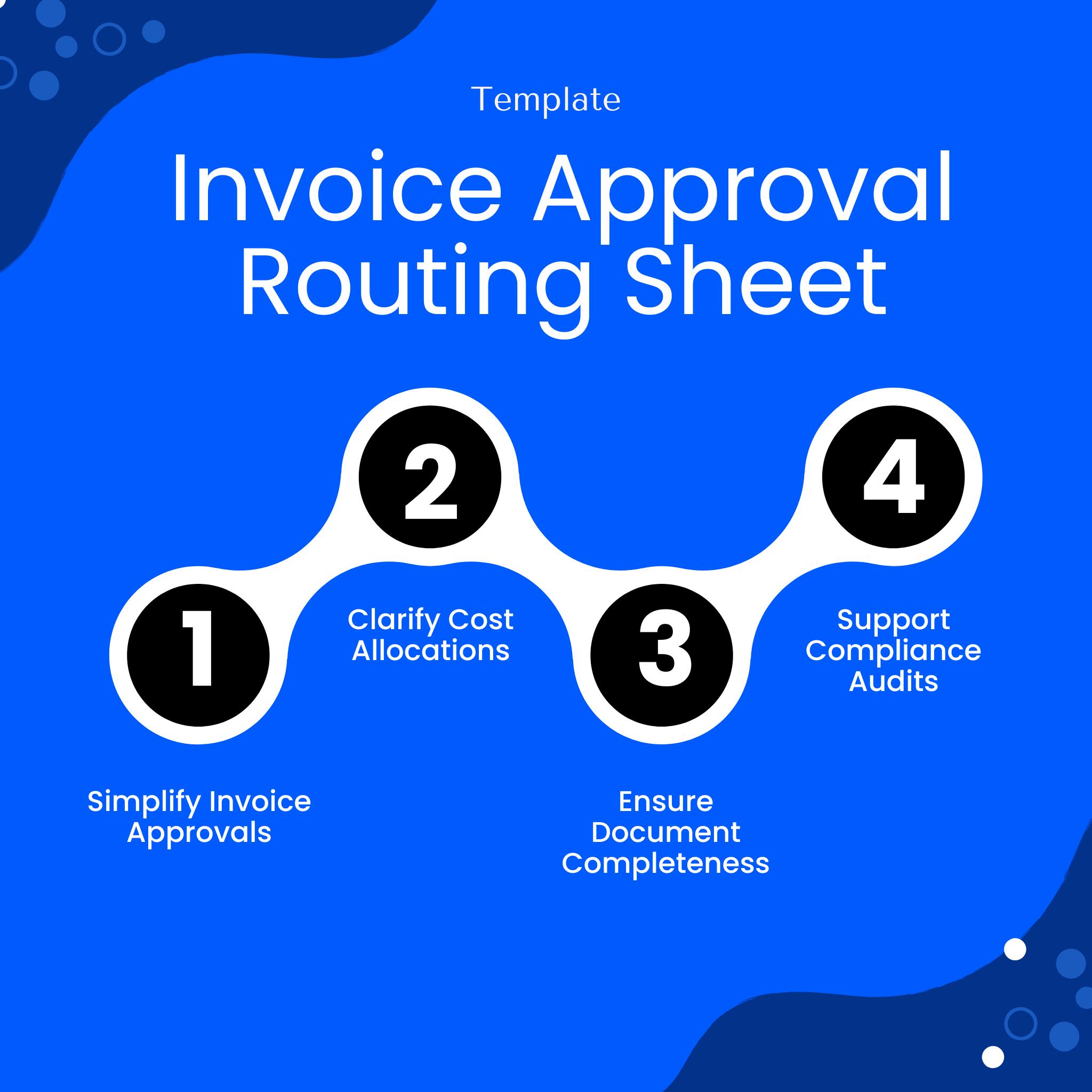 Invoice Approval Routing Sheet Template – Word & PDF, A4 + US Letter ...