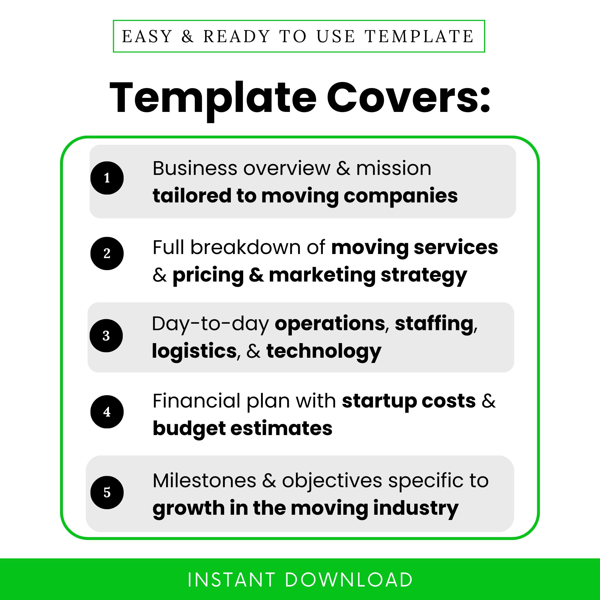 Image 4 for Moving Company Business Plan Template