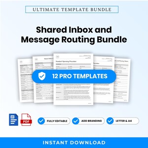 Shared Inbox and Message Routing Template Bundle – Editable Word + PDF (A4, US Letter)