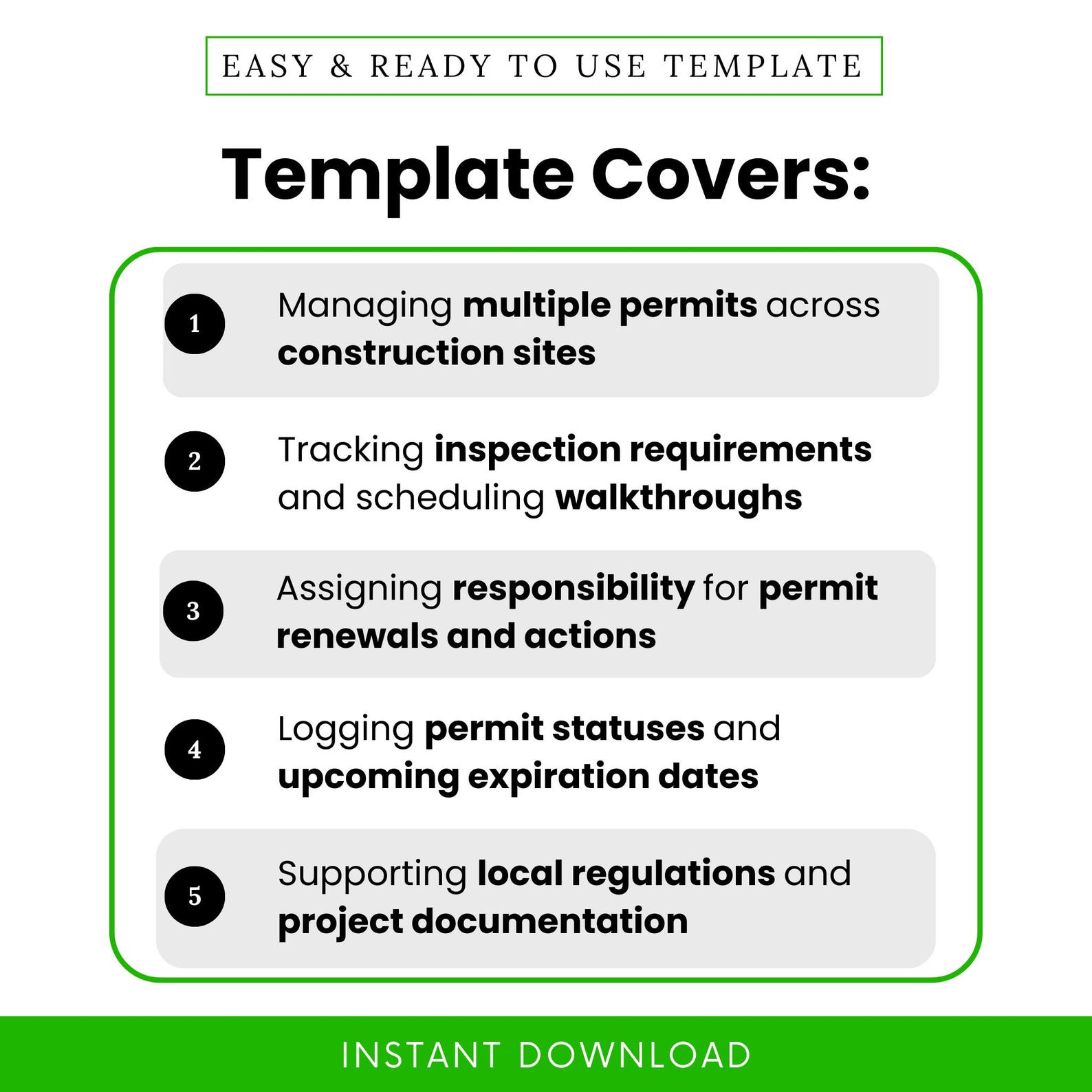 Construction Permit Tracking Sheet Template – Word & PDF, A4 + US ...