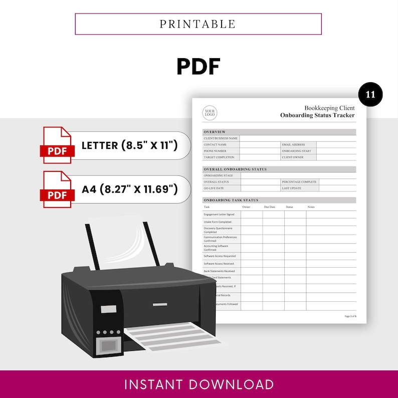 Bookkeeping Client Onboarding Templates Bundle – Word & PDF, A4 + US ...