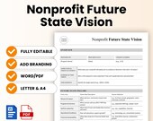Nonprofit Future State Vision Template – Word & PDF, A4 + US Letter