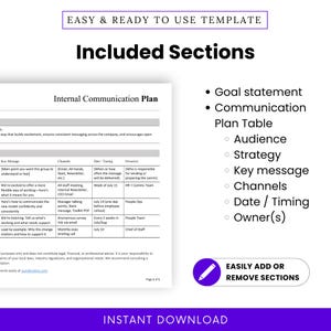 Internal Communication Plan Template (MS Word, PDF) | Memo Template ...
