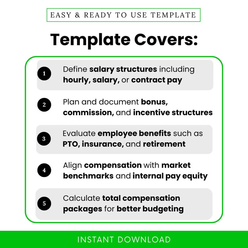 Compensation Planning Worksheet Template – Word & PDF, A4 + US Letter ...