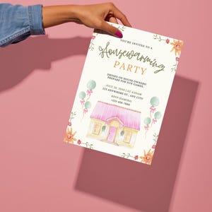 Bearbeitbare Housewarming Party Einladung | Aquarell New Home einladen | Printable House Party Vorlage | Sofort Download