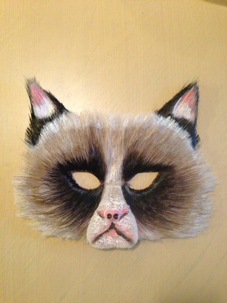 cat mask adult costume funny mask funny costume pop culture animal costume cat costume adult mask animal mask Grumpy cat mask