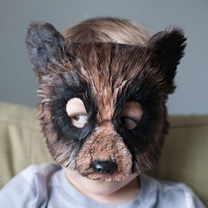Child Size Brown Bear Mask Grizzly Bear Mask, bear costume, animal mask, animal masks,  child costume, Halloween,