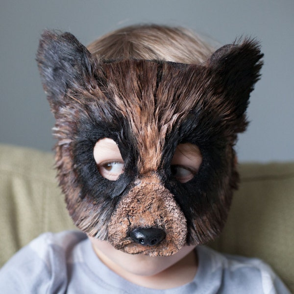 Child Size Brown Bear Mask Grizzly Bear Mask, bear costume, animal mask, animal masks,  child costume, Halloween,