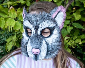 Hand Painted Mouse Mask, Vegan Adult Costume