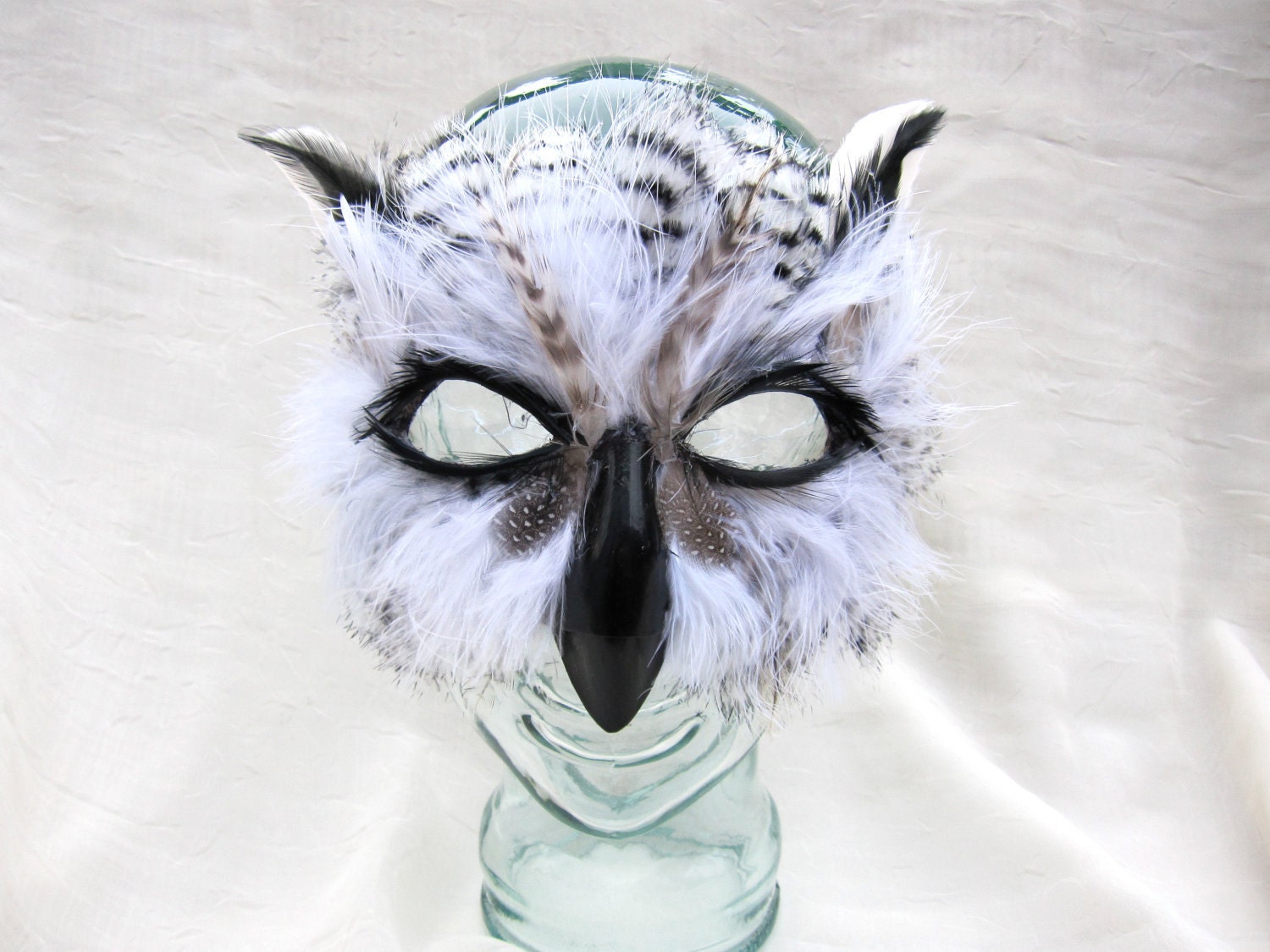 Snowy White Owl Mask Mardi Gras Mask owl mask owl costume Etsy