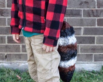 Rocket Raccoon Inspired Tail, Adult/Child Costume