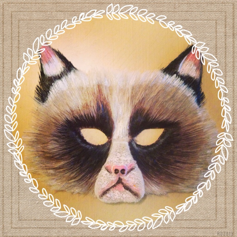 cat mask adult costume funny mask funny costume pop culture animal costume cat costume adult mask animal mask Grumpy cat mask