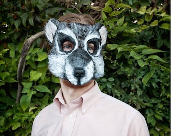 Hand-Painted Adult Mouse Mask, Vegan Costume, Masquerade Mask