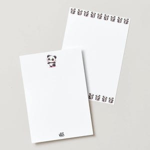 Lot de modèles de papier à en-tête panda pour enfants et famille