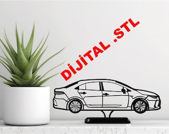 Arquivo de impressão 3D de sedã compacto japonês para entusiastas da Toyota Download digital STL para decoração de carro Arte automotiva moderna Prateleira de presente Veículo elegante