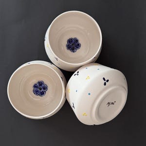 Handmade Porcelain Cup – 250 ml | Minimal Floral Design