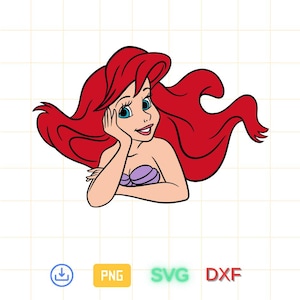 Ariel Png Svg, Little Mermaid Png Svg, Ariel png, Mermaid Clipart, Little Mermaid Png, Princess Png, Instant Download, Digital File