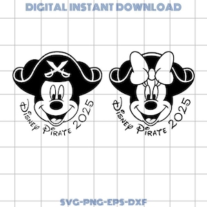 Pirates Bundle 2025 Svg, Family Vacation Svg, Family Trip Svg, Couple Trip Svg, Pirates Mouse Couple Svg, Png Svg Files For Sublimation