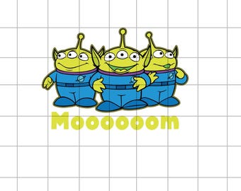 Alien Moooooom Svg, Toy Story Characters Png, Cartoon Movie Clipart, Cute Toy Story Digital File, Svg For Cricut
