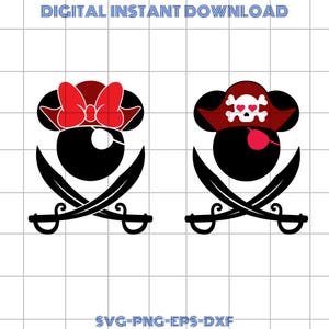 Pirates Bundle 2025 Svg, Family Vacation Svg, Family Trip Svg, Couple Trip Svg, Pirates Mouse Couple Svg, Png Svg Files For Sublimation