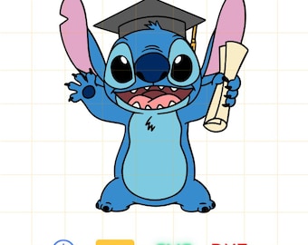 Stitch Graduation 2025 Svg, Graduation Svg, School Svg, ney Svg, Cricut, Silhouette Vector Cut File