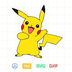 Pikachu Svg, Pikachu Png, Pokemon Cricut Vector Bundle, Pikachu DIY, Cut File For Cricut Silhouette, Cricut file svg