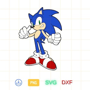 Le hérisson Svg, Svg sonic, Sonic Head, png sonic, SVG en couches, fichiers svg pour cricut, jeu svg, dessin animé SVG Bundle, téléchargement immédiat
