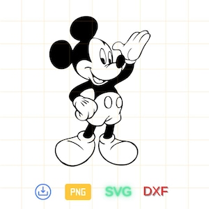 Classic Mickey Mouse Sketch PNG PDF JPG Clipart, Mickey Hand Draw Pencil Style Black And White Mouse, Retro Classic Mickey, Commercial Use