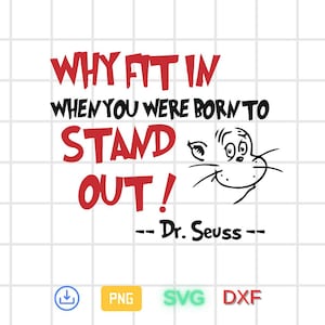 Dr Seuss Svg Layered Item, Dr. Seuss Quotes Cat In The Hat Svg Clipart, Cricut, Digital Vector Cut File, And The Hat Svg Png Eps Dxf