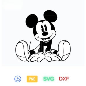 Classic Mickey Mouse Sketch PNG PDF JPG Clipart, Mickey Hand Draw Pencil Style Black And White Mouse, Retro Classic Mickey, Commercial Use