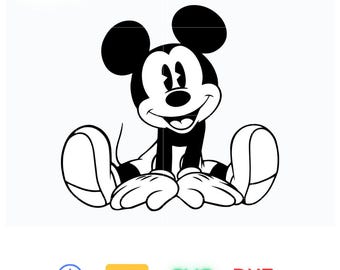 Classic Mickey Mouse Sketch PNG PDF JPG Clipart, Mickey Hand Draw Pencil Style Black And White Mouse, Retro Classic Mickey, Commercial Use