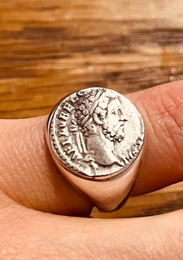 Marcus Aurelius Silver Ring Made to Order UK