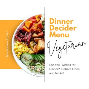 Vegetarisches Abendessen Decider Menü | Lustiges Was ist zum Abendessen-Menü | Ehepartner Dinner Picker | Mahlzeit Entscheidungshelfer | Lustiges Geschenk | Sofort Download