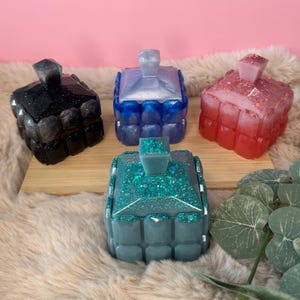 Kristalldose - Geschenk, Geschenkartikel, Aufbewahrung, Becher, Schmuck, Haargummi, Dekoration, Schmuckkästchen, Epoxidharz, DIY,