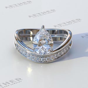 Pear Lab Grown Diamond Engagement Rings 1.50 Ct IGI Certified Pear Cut Diamond Ring for Women  Anniversary Gifts, Rings for Women, Gift Ring