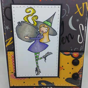 Halloween Brewing up some Fun - Blank NoteCard, Greetings Card, Handmade Card