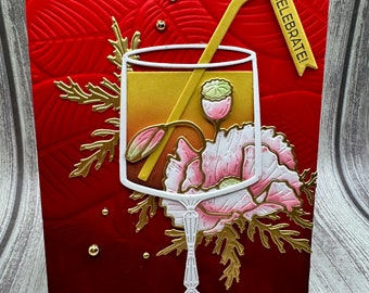 Tropical Drink Celebrates - Blank NoteCard, Greetings Card, Handmade Card