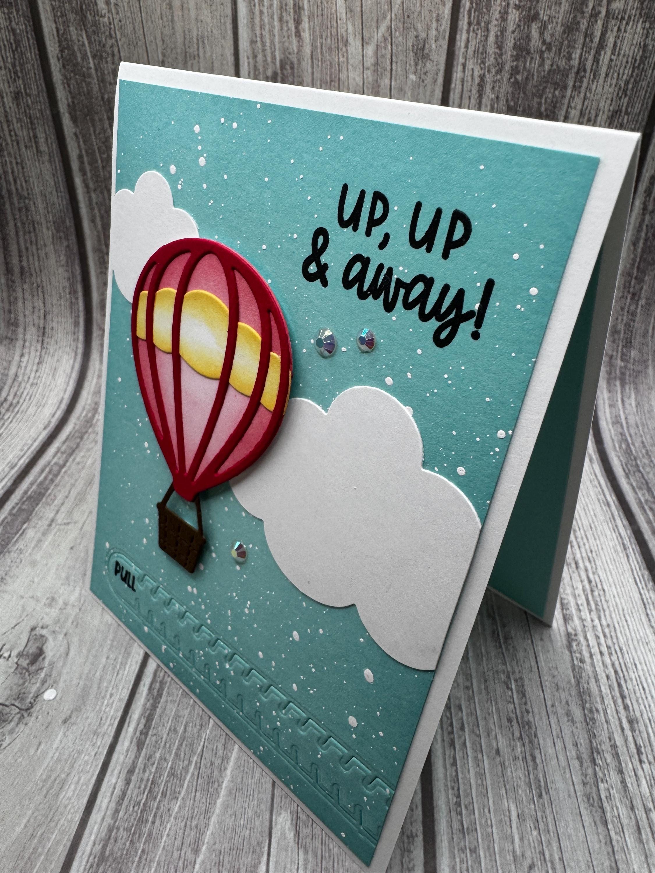 Hot Air Balloon Rip It Birthday - Blank Notecard, Greetings Card ...