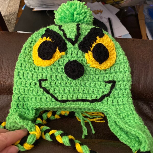 Crochet Grinch Hat - Etsy