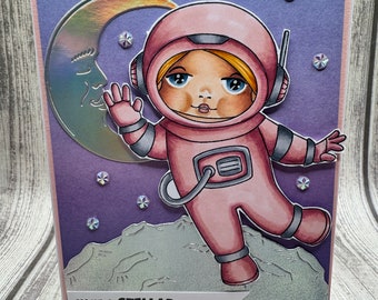 Marci Birthday Astronaut - Creations By Wendalyn, Spring, Birthday, Whimsy, Friendship, Thinking of You, Birthday, Handmade